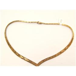 Vermeil 14kt Mesh Hand Made Ladies Necklace