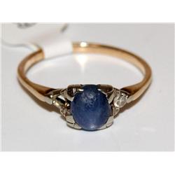 14k Gold Ring W/Blue Star Sapphire