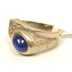 AAA Blue Star Sapphire & Diamonds Vintage Hand Mad