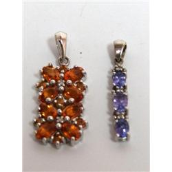 AAA Tanzanite Pendant & Deep Yellow Citrine Pendan
