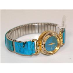 Vintage Watch W/Turquoise Band and Face