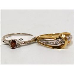 Diamonds Fashion Ring & Garnet Ladies Ring