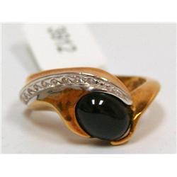 Diamonds & Onyx Vintage Hand Made Ring