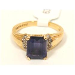 3.00Ctw AAA Amethyst & Diamonds Vintage Ring