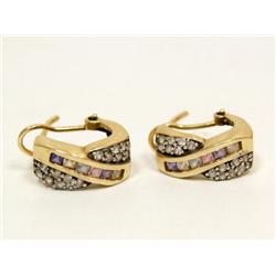 AAA Amethyst & Diamonds Fashion Ladies Earrings