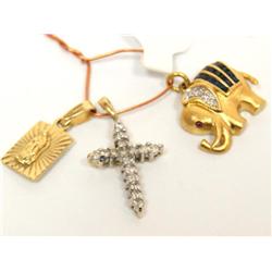 18Kt Cashmere Sapphire, Diamonds & Gold Pendant