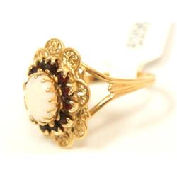 AAA Australian opal & Burmese Ruby Filigree Ladies