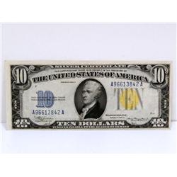 1934A  $10 Silver Certificate With Gold Seal