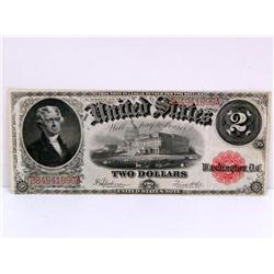 1917 $2 US Jefferson Note Red Seal