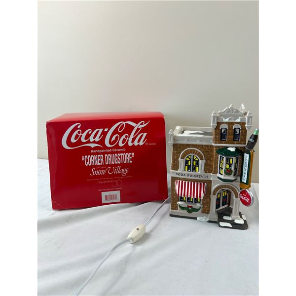 Coca-Cola Hand Painted Ceramic "Corner Drugstore"