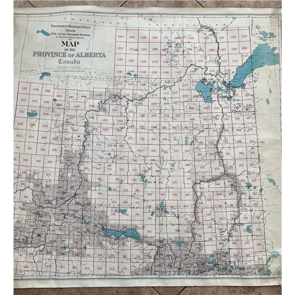 Map of the Province of Alberta Canada