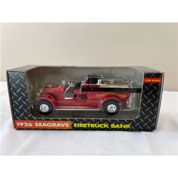 John Deere 1926 Seagrave Firetruck Bank