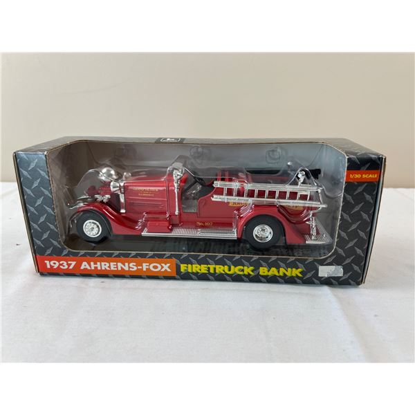 John Deere 1937 Ahrens-Fox Firetruck Bank