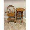 Image 1 : Wooden High Chair & Stool