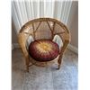 Image 1 : Wicker Rattan Chair & Cushion