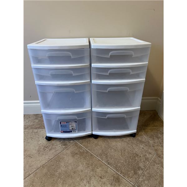 Pair of Sterilite Drawer Carts