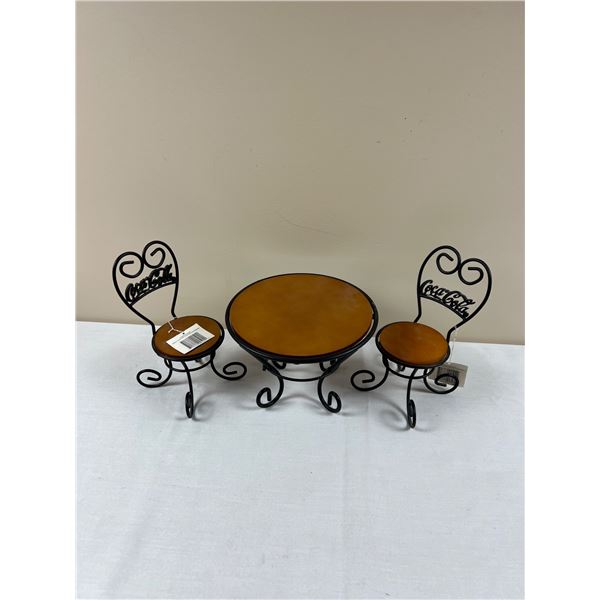 Miniature Coca Cola Bistro Table & Chairs