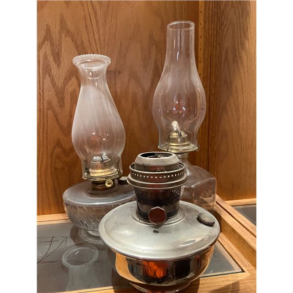 Trio of Oil Lamps