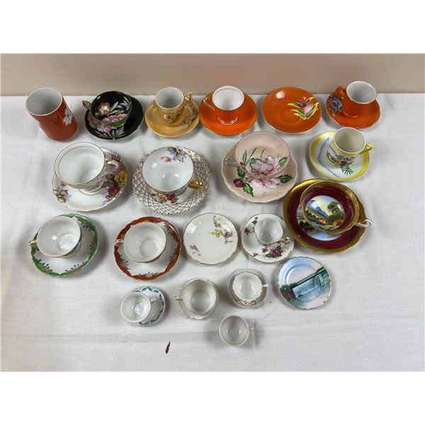 Assorted China Cups and Saucers