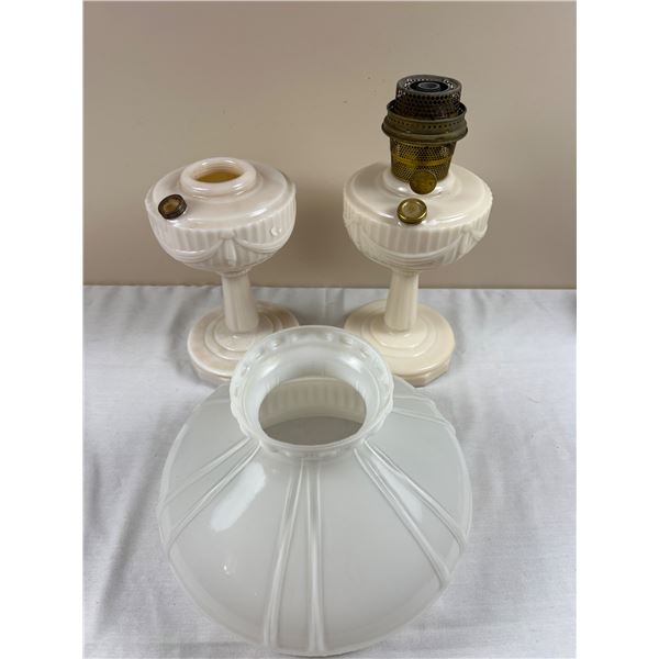 Vintage Glass Lamp Parts