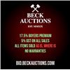 Image 1 : Beck Auctions Inc.Terms & Conditions