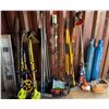 Image 1 : Multiple Landscape Tools:  String Trimmers,  EGO Charger, Compressed Gas Cylinders, Rakes, Hoes, etc