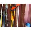 Image 20 : Multiple Landscape Tools:  String Trimmers,  EGO Charger, Compressed Gas Cylinders, Rakes, Hoes, etc