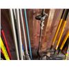 Image 7 : Multiple Landscape Tools:  String Trimmers,  EGO Charger, Compressed Gas Cylinders, Rakes, Hoes, etc