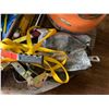 Image 4 : Contents of Pallet: 2 Ridgid Shop Vacs, Cable Pullers, Straps, etc  (Untested - As Is) P/U Mon 2/23