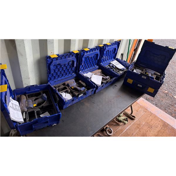 Qty 6 Gesipa AccuBird Pro Rivet Guns in Hard Cases  (Untested - As Is) P/U Mon 2/23