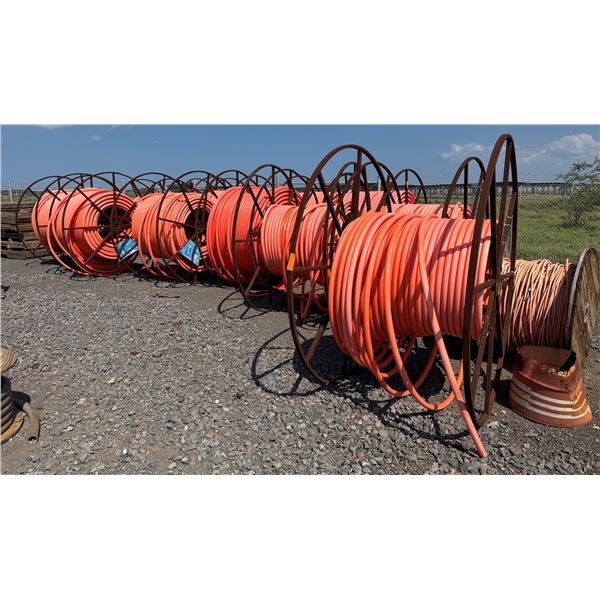 Qty 13 Dura-Line Reels Orange Tubing