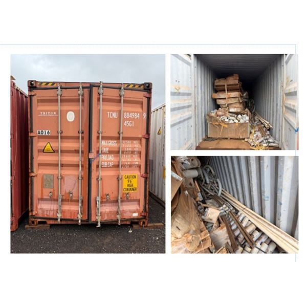 Orange 40' Shipping Container & Contents: PVC Pipe Lengths, Fittings & Connectors, etc