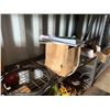 Image 16 : Red 40' Shipping Container & Contents:  Work Shop w/ Table, Tools, Shelves, Hardware, Cords, etc