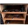 Image 28 : Red 40' Shipping Container & Contents:  Work Shop w/ Table, Tools, Shelves, Hardware, Cords, etc