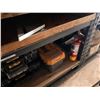 Image 31 : Red 40' Shipping Container & Contents:  Work Shop w/ Table, Tools, Shelves, Hardware, Cords, etc