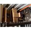 Image 37 : Red 40' Shipping Container & Contents:  Work Shop w/ Table, Tools, Shelves, Hardware, Cords, etc