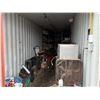 Image 3 : Red 40' Shipping Container & Contents:  Work Shop w/ Table, Tools, Shelves, Hardware, Cords, etc