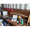 Image 6 : Red 40' Shipping Container & Contents:  Work Shop w/ Table, Tools, Shelves, Hardware, Cords, etc