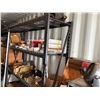 Image 9 : Red 40' Shipping Container & Contents:  Work Shop w/ Table, Tools, Shelves, Hardware, Cords, etc