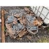 Image 7 : Qty 3 Rolls Chain-Link Fencing 84"H, Coil Wire on Stand, Bin Scaffolding Clamps, etc