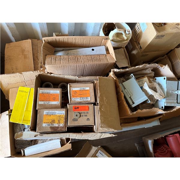 Contents of Pallet: Bridgeport Connectors, Pipe Fittings, Electrical Enclosures, etc P/U Tues 2/24
