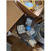 Image 2 : Contents of Pallet: Metal Fan, Deadbreak Connection Plugs, Extension Cord, Caps P/U Tues 2/24
