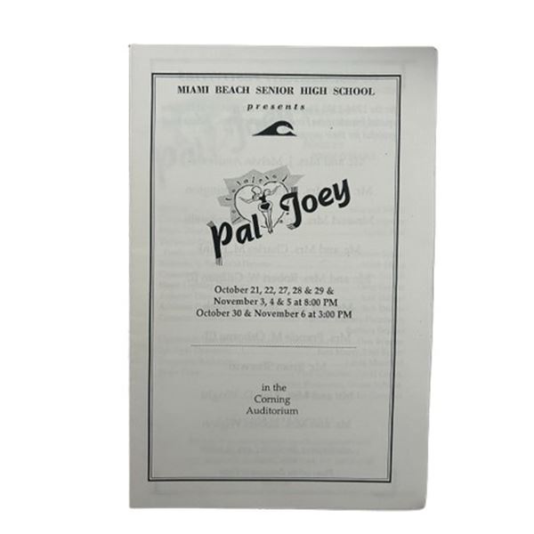 The Birdcage Pal Joey Program Movie Props