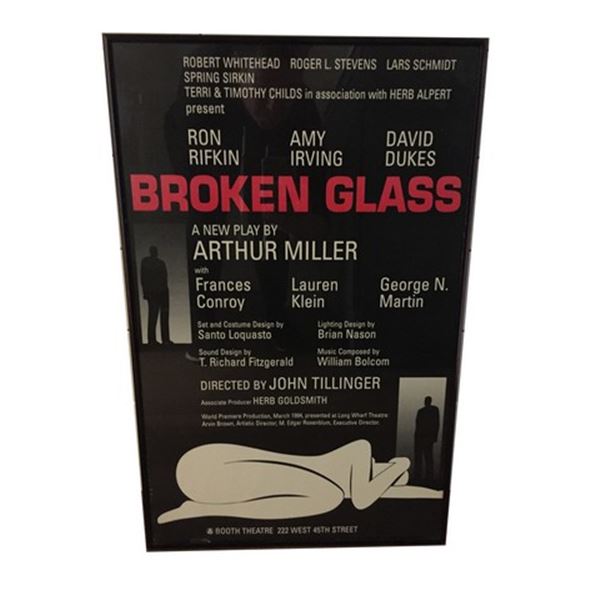 Arthur Miller's Broken Glass Theater Window Card Poster
