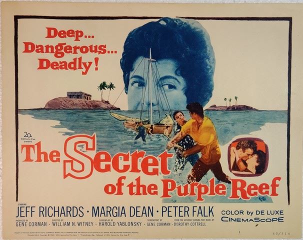 The Secret of the Purple Reef Lobby Cards (1960)