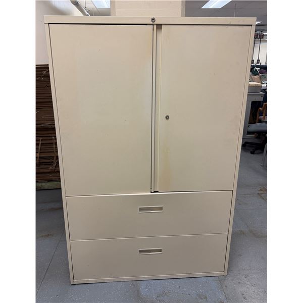 Steelcase 84260HD2  Multi-Storage Cabinet w/ Top Inside Shelving & 2 File Drawers 42" x 18" x 65"H