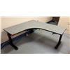 Image 1 : Metal Corner Desk w/ Adjustable Height 58" x 64" x 23"