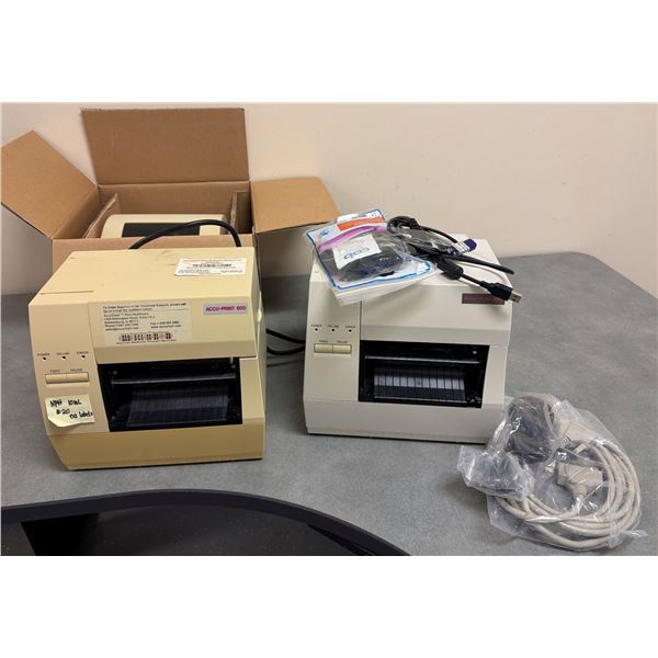 Qty 2 ACCU-PRINT 600 Medication Barcode Thermal Printers