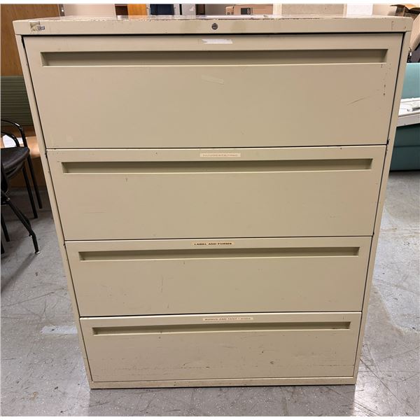 HON Metal 4-Drawer Lateral Filing Cabinet 42" x 19" x 53"H