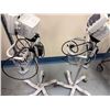 Image 11 : Qty 2 Welch Allyn Patient SpO2 Vital Signs Monitors on Rolling Pole Stands (both power on & show E35